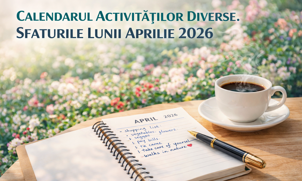 Protejat: ASTRO-CALENDARUL ACTIVITĂȚILOR DIVERSE. SFATURILE LUNII APRILIE 2026.